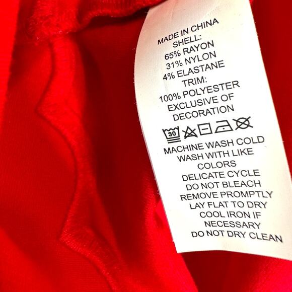 Kate Spade Red Scallop Ponte Fit & Flare Dress Size 0 - Picture 3 of 9